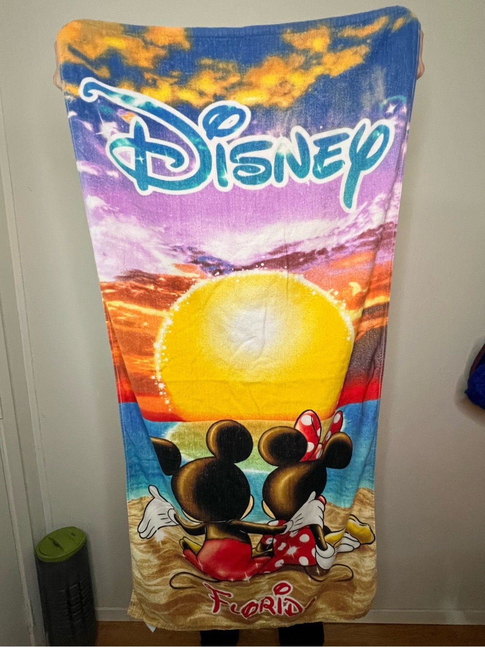 Disney Sunset Beach Towel with Mickey & Minnie